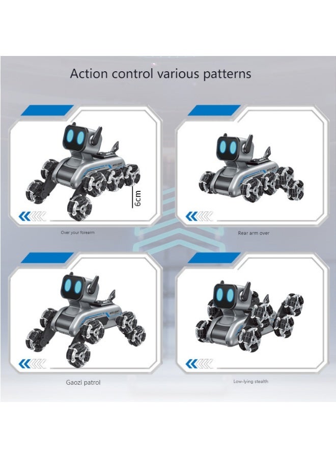 Stunt Performance Robotic Dog - Gesture & Remote Control, Smart Climbing Transforming Pet Toy with LED Lights, Ideal Gift for Kids