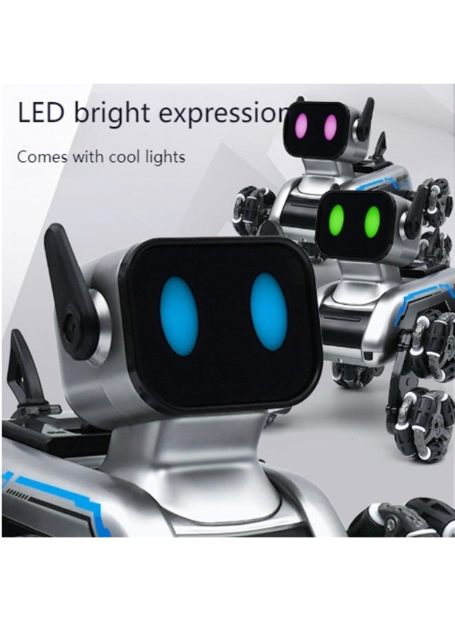 Stunt Performance Robotic Dog - Gesture & Remote Control, Smart Climbing Transforming Pet Toy with LED Lights, Ideal Gift for Kids