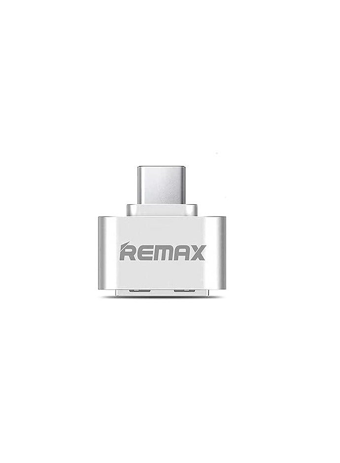 ريماكس ريماكس محول OTG يو إس بي نوع-C – فضي | محول من Type-C إلى USB | صغير الحجم وسهل الحمل  - Image 3