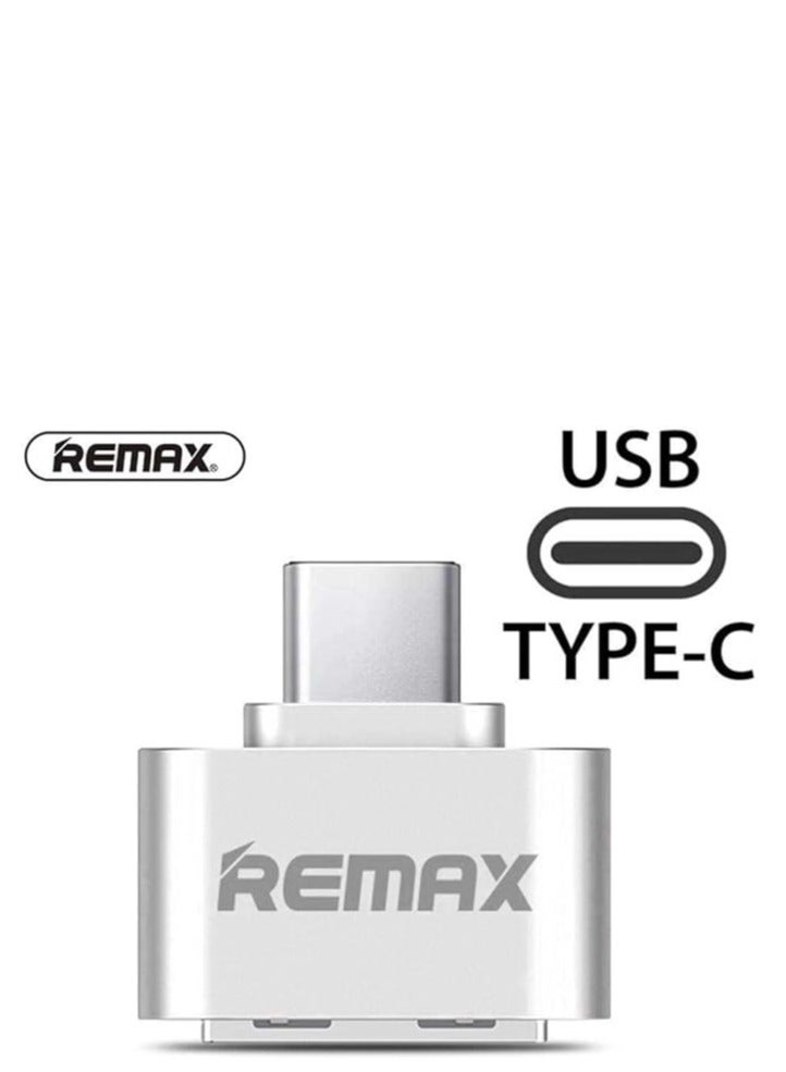 ريماكس ريماكس محول OTG يو إس بي نوع-C – فضي | محول من Type-C إلى USB | صغير الحجم وسهل الحمل  - Image 2