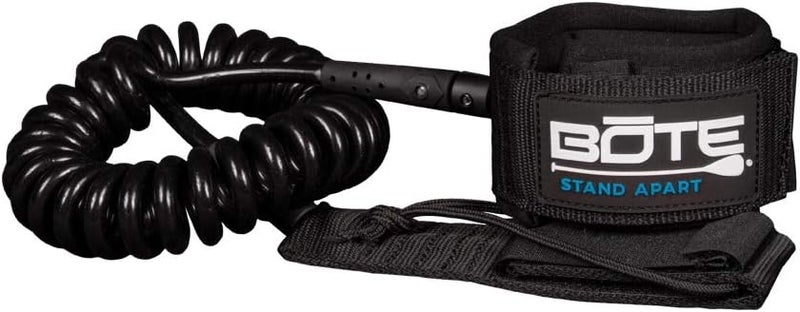 BOTE Coiled PVC Wrapped Ankle Leash Universal Design for SUP Stand Up Paddle Boarding Surf Wake Watersports Accessory 10 FT Leash Adults Kids Friendly - Image 1