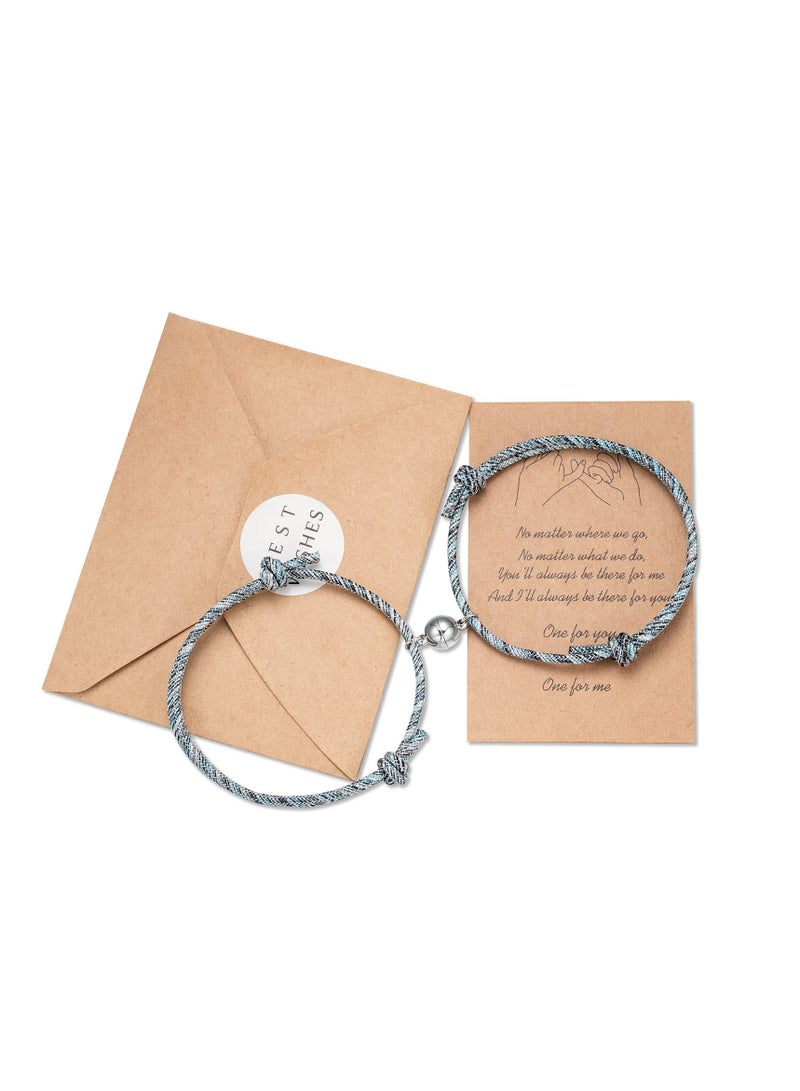 SYOSI Magnetic Bracelet Set, Couple Jewelry Bracelet Set, Bracelet Graduation Gift, for Couple Bestfriend Men, Women, Engagement, Wedding - Image 1