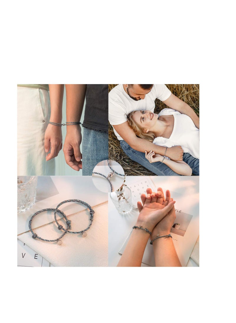 SYOSI Magnetic Bracelet Set, Couple Jewelry Bracelet Set, Bracelet Graduation Gift, for Couple Bestfriend Men, Women, Engagement, Wedding - Image 2