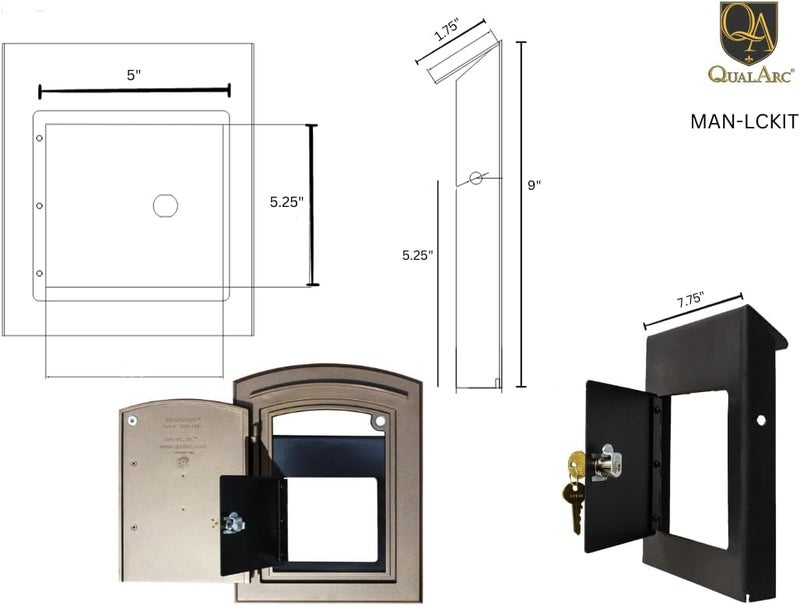 Qualarc Man-LCKIT Manchester Locking Conversion Kit, Black - Image 2