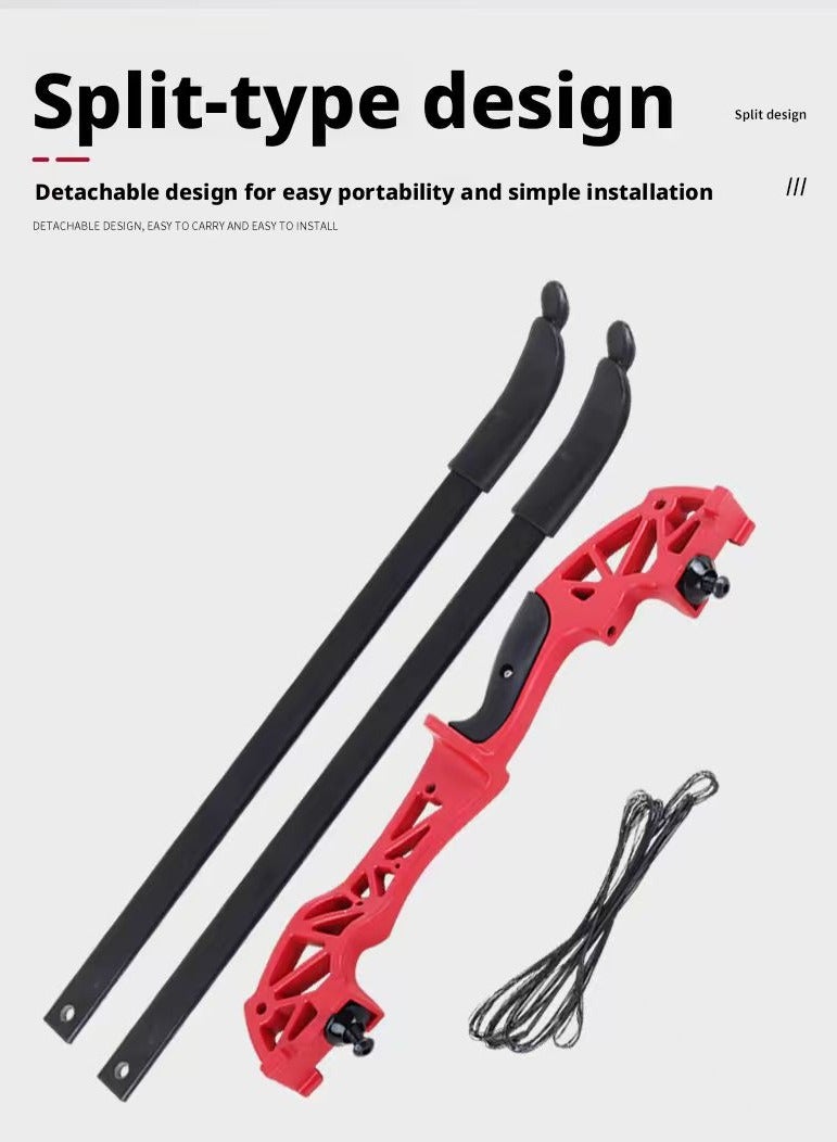 Gasin 30lb Recurve Sports Archery Set 135cm with 12 Arrows & Complete Accessories for Practice and Training – Red - Image 2