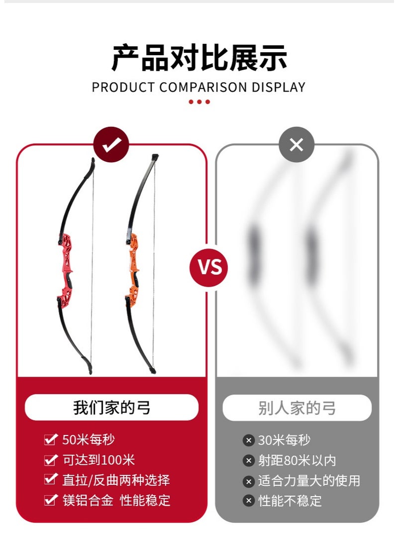 Gasin 30lb Recurve Sports Archery Set 135cm with 12 Arrows & Complete Accessories for Practice and Training – Red - Image 5