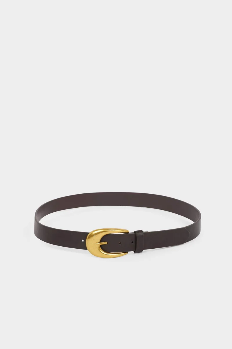 ديفاكتو Woman Oval Buckle Faux Leather