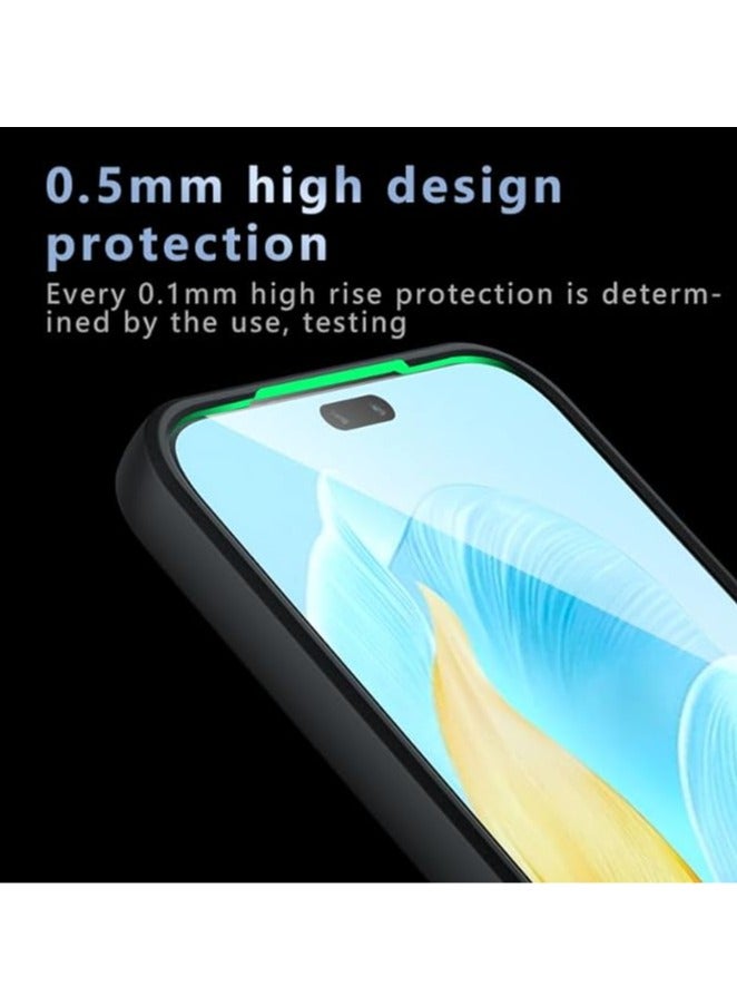 عام غطاء لهاتف Honor 200 Lite مصنوع من السيليكون المرن المضاد للبصمات/الصدمات/الانزلاق + غطاء شفاف مطفي من الأكريليك لهاتف Honor 200 Lite. - Image 4