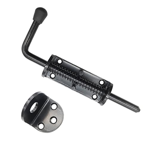 Wulankd Black 2 Packs 8.5 Inch Heavy Duty Spring Loaded Latch Pin, Sliding Barrel Bolt Door Lock for Chests/Cabinets/Utility Trailer Gate, 2mm Thickened Interior and Outdoor Latch - Image 5