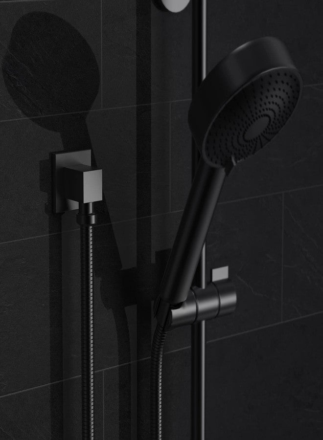 Lavatrum Wall Mounted Supply Elbow, Wall Elbow for Hand Shower, Solid Brass Square Wall Supply Elbow, Check Valve Included (Square, Matte Black) - Image 5