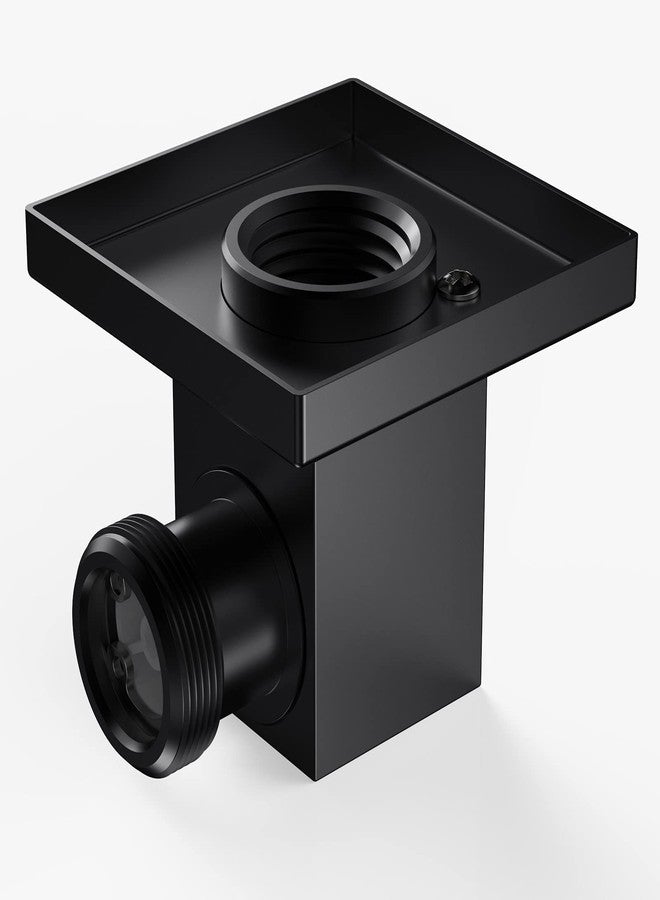 Lavatrum Wall Mounted Supply Elbow, Wall Elbow for Hand Shower, Solid Brass Square Wall Supply Elbow, Check Valve Included (Square, Matte Black) - Image 3