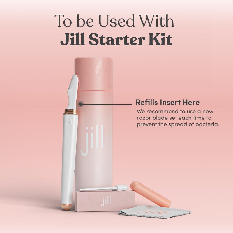 Jill Dermaplane Razor Refills for Women â€“ 8 Single-Use Face Razor Blades for Facial Hair Removal & Exfoliation â€“ Fits Jill V1 Dermaplaner Only (Not Compatible with V2 Kit) - Image 2