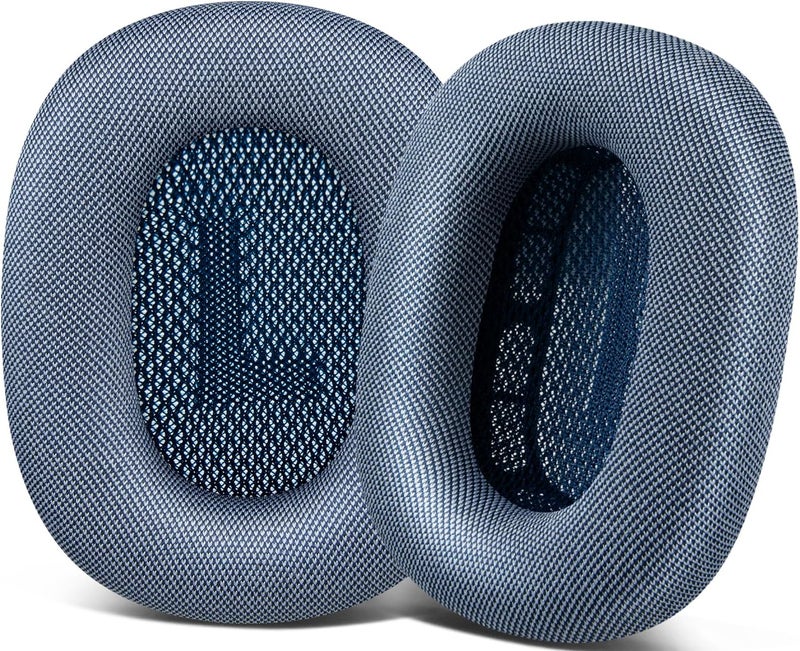 SOPROM Enhanced Ear Pads as Replacement for Airpods Max Over-Ear Headphones, Ear Pads with Durable Mesh Fabric, Softer Foam, Noise Isolation, and Sweat Protection - Sky Blue - Image 1