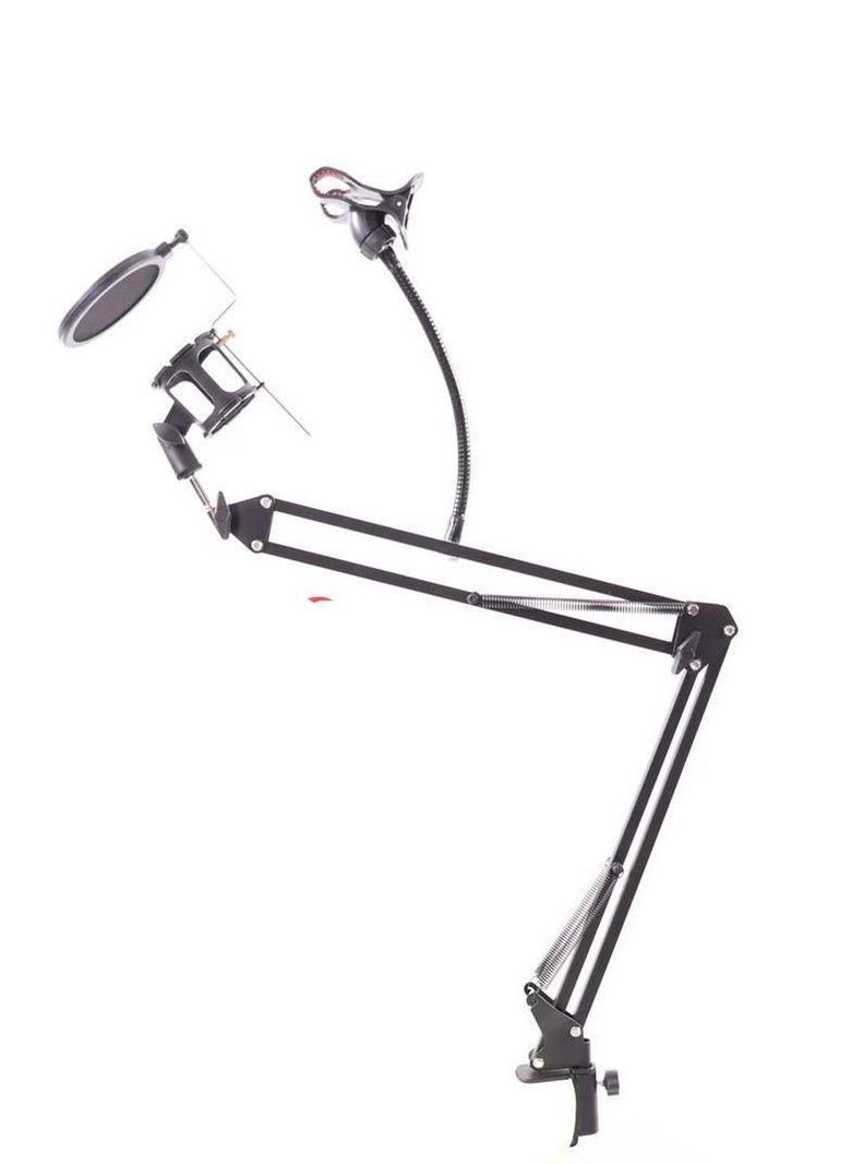 Jual Mic Arm Stand Microphone Phone Suspension Boom Scissor Holder 