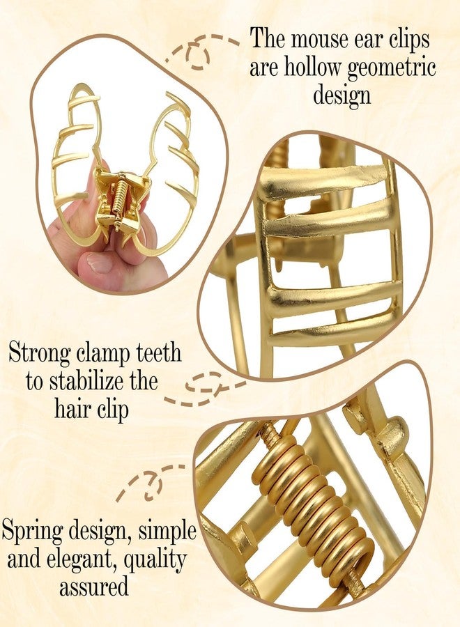 Aesnoun 5PCS Mouse Lady Resin Hair Accessories - Vintage Barrette, Clurly Hair Claws, Non-Slip Clamps for Thick & Thin Hair Styling for Women & Girls - Image 3