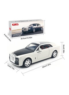 Swift 1:24 Rolls-Royce Sweptail Toy Car Alloy Diecast Collectible Model Car for Kids Gift, Pull Back Toy Car with Sound and Light, Classic Double Door, Car Logo Can be Folded, White  - Image 3