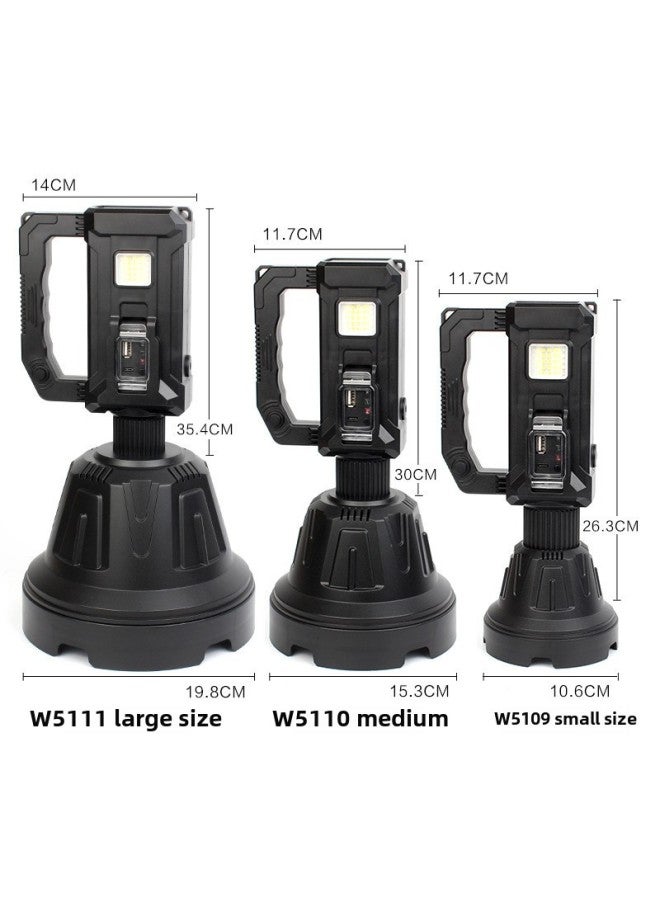 P90 Portable Searchlight Type-C Fast Solar Charging Side Light Red And Blue Warning Filter Strong Light Searchlight-Color:W5110 Medium  - Image 2
