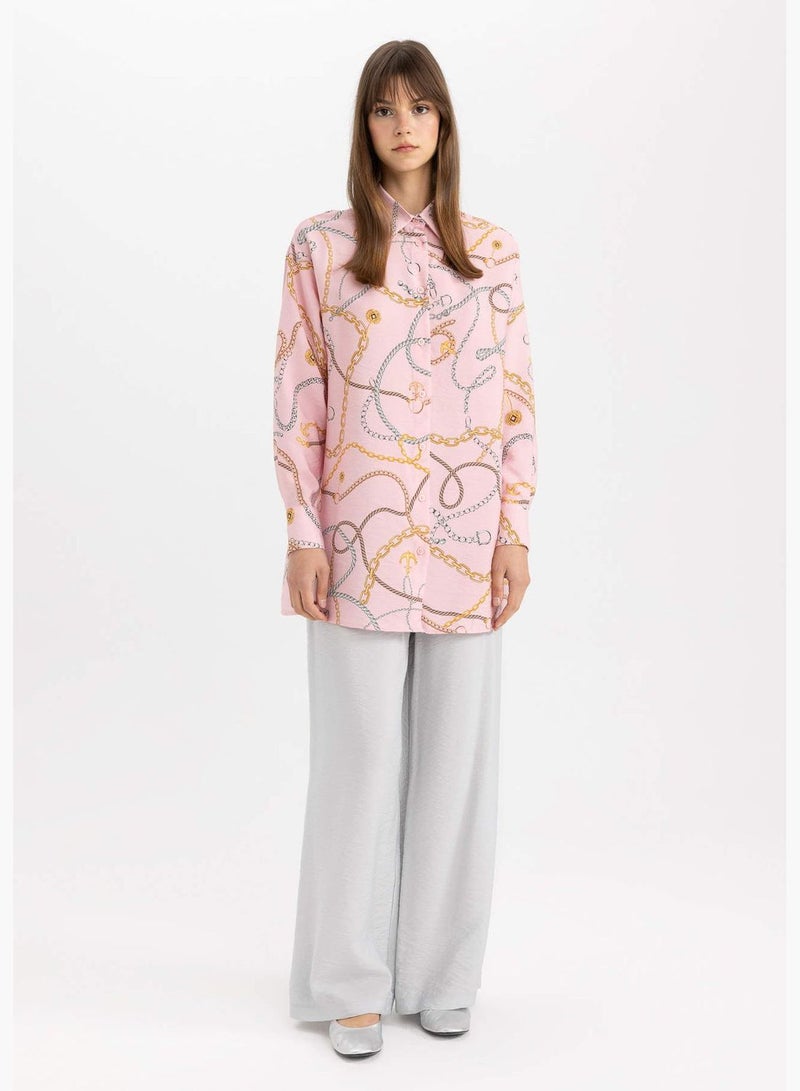 ديفاكتو تونيك طويل بأكمام مطبوعة بقصة مريحة - Image 2