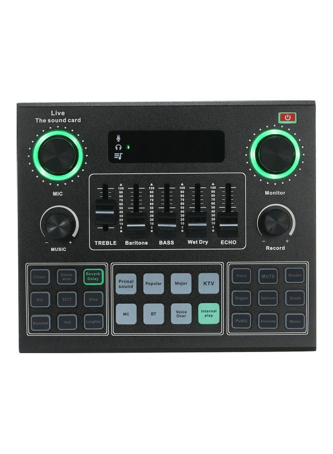 V9 Live Sound Card BT Accompaniment Audio Mixer with Sound Effects Broadcasting Recording Network Singing on Phones Laptop - Image 3