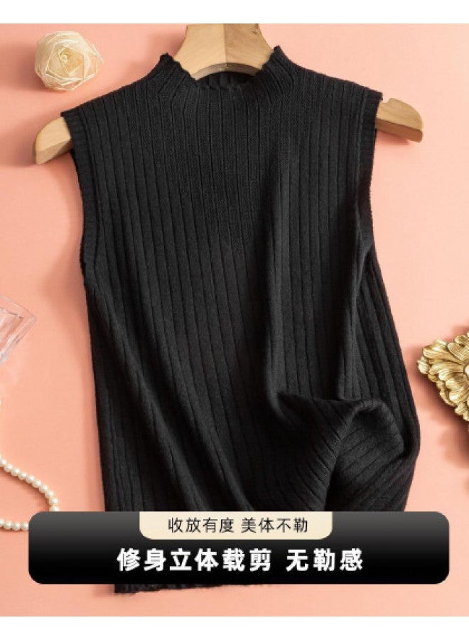 Your Sun Women'S Knitted Undershirt, Suit Base Layer, High-End Semi-Turtleneck Slim Fit Inner Wear, Knitted Camisole Top - Image 1