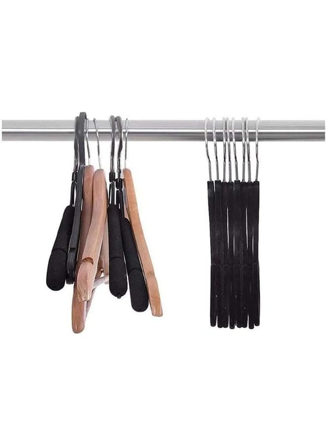 Non-Slip Velvet Hangers 42cm With 360 Degree Rotatable Hook - Durable & Slim - Non Slip Hangers for Coat Hangers - Pant Hangers… (25, Beige)