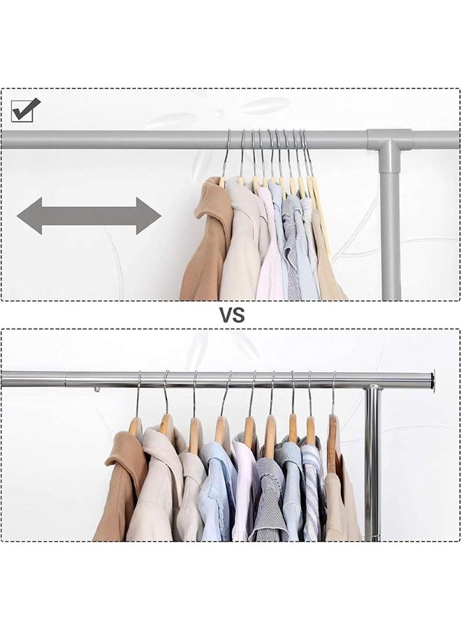 Non-Slip Velvet Hangers 42cm With 360 Degree Rotatable Hook - Durable & Slim - Non Slip Hangers for Coat Hangers - Pant Hangers… (25, Beige)
