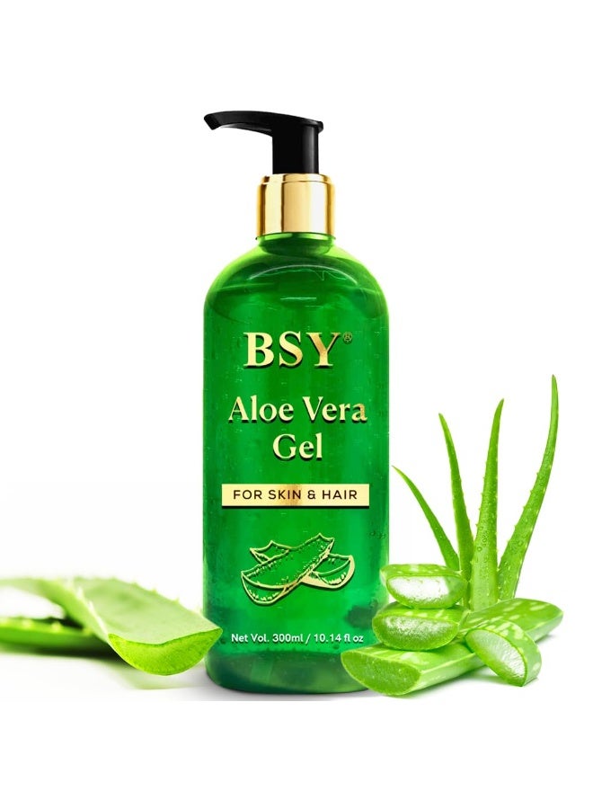BSY NONI Black Hair Magic Pure Aloe Vera Gel for Face & Hair | Non-Sticky Natural Moisturizer for Skin, Dry & Oily Skin Care_Hydrating, Smoothing, and Nourishing Aloe Vera Gel for Men & Women - 300ML - Image 1