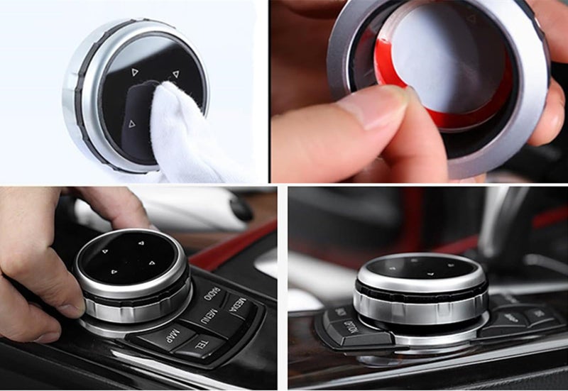 ALETAI Larger Multimedia Knob Switch Button Cover Trim Compatible with BMW - Image 5