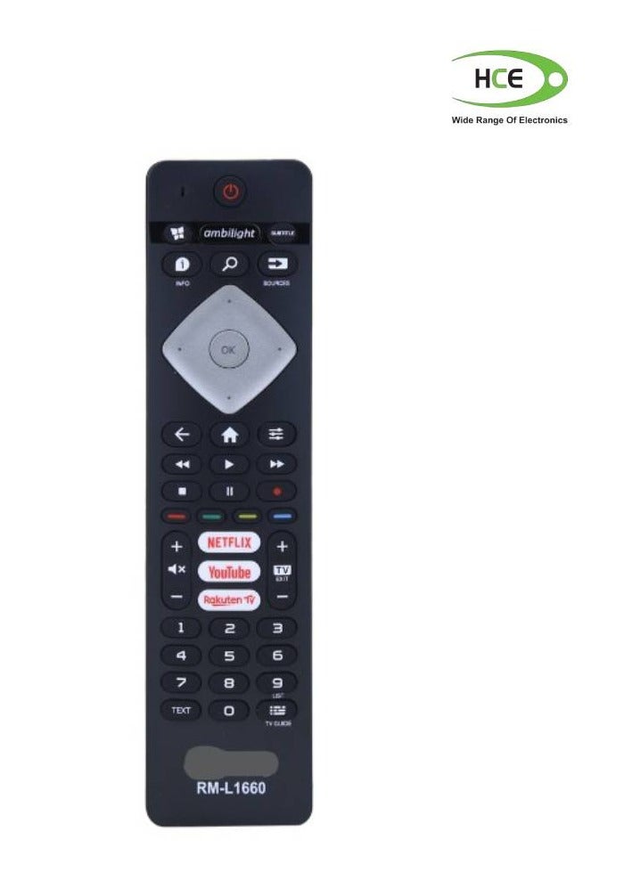 UnIversal TV Remote Control For Philips Smart RC4498 RC4501 YKF291-003 LED LCD TV Black