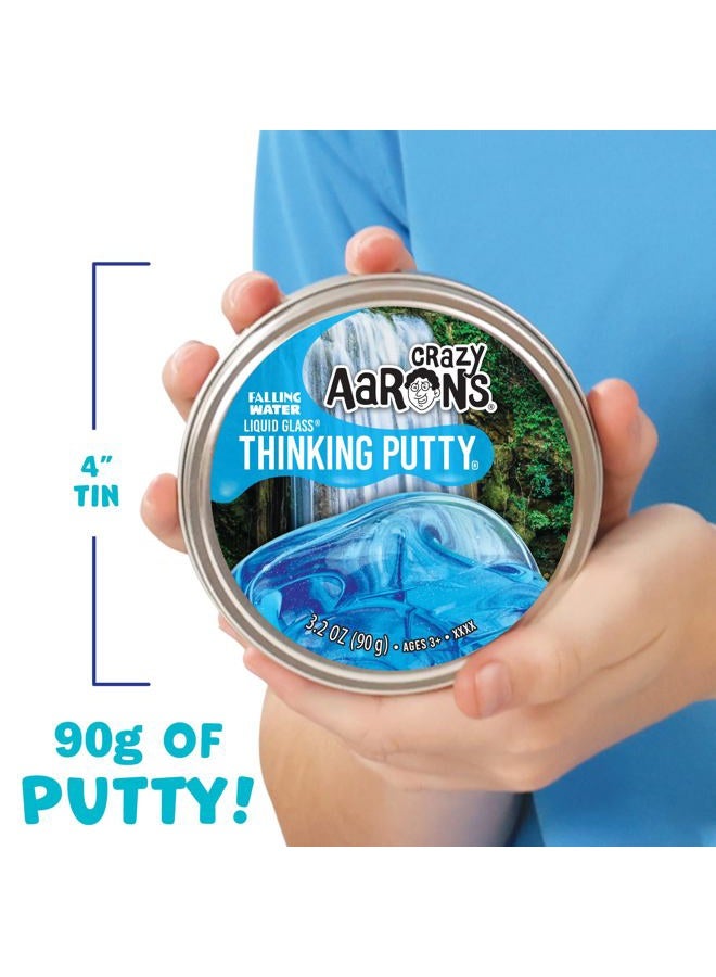 Crazy Aaron's Transparent Thinking Putty - 4" Falling Water Liquid Glass See Through Putty Tin - 90 Grams, Never Dries Out - Made in USA - Image 5