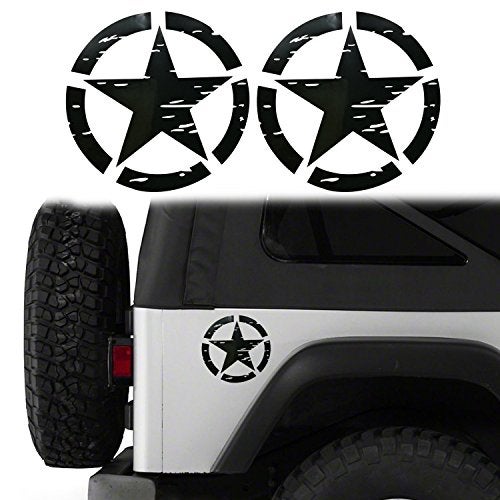 Hooke Road Car Body Stickers Bumper Decals Decoration Trim in Black for Jeep Wrangler YJ TJ JK JL Gladiator Tacoma Tundra RAM Pickup Truck Pair63inches - Image 1