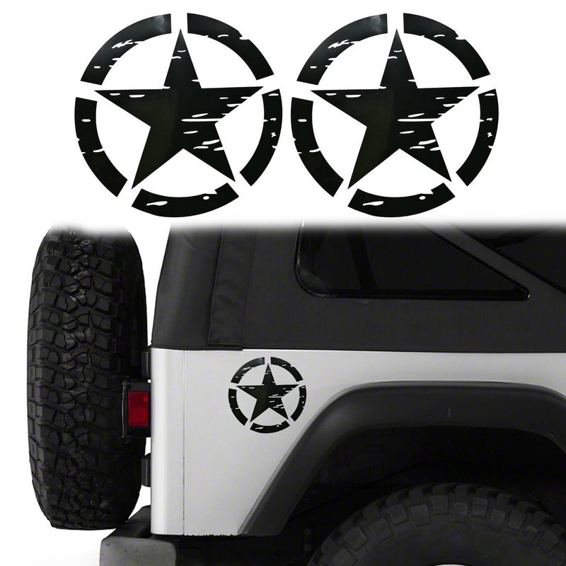 Hooke Road Car Body Stickers Bumper Decals Decoration Trim in Black for Jeep Wrangler YJ TJ JK JL Gladiator Tacoma Tundra RAM Pickup Truck Pair63inches - Image 2