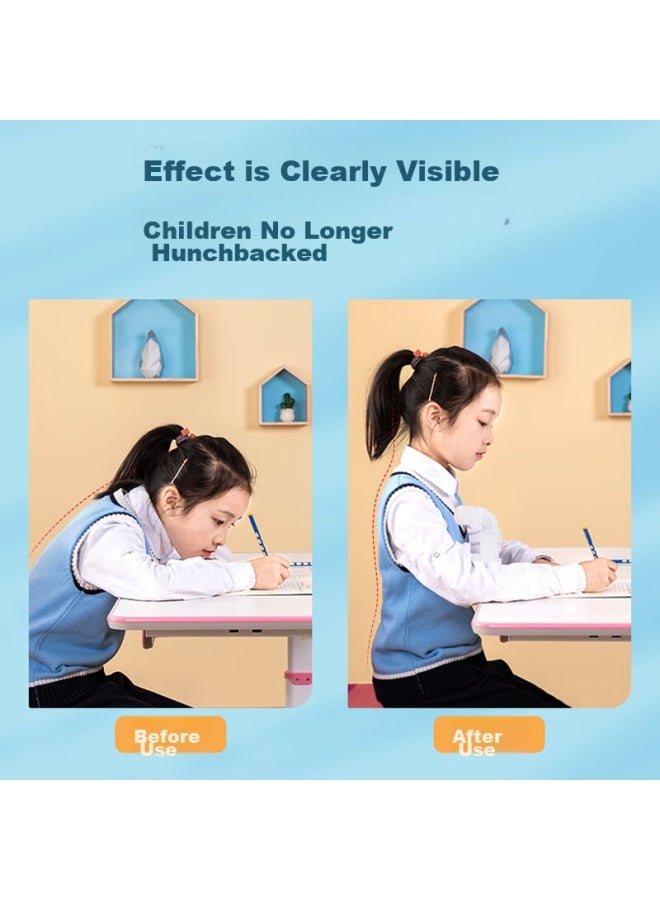 Deli Posture Corrector For Students And Children, Improves Writing Posture, Prevents Hunchback, Children's Gift, One-on Desk Clip, Blue - Image 2