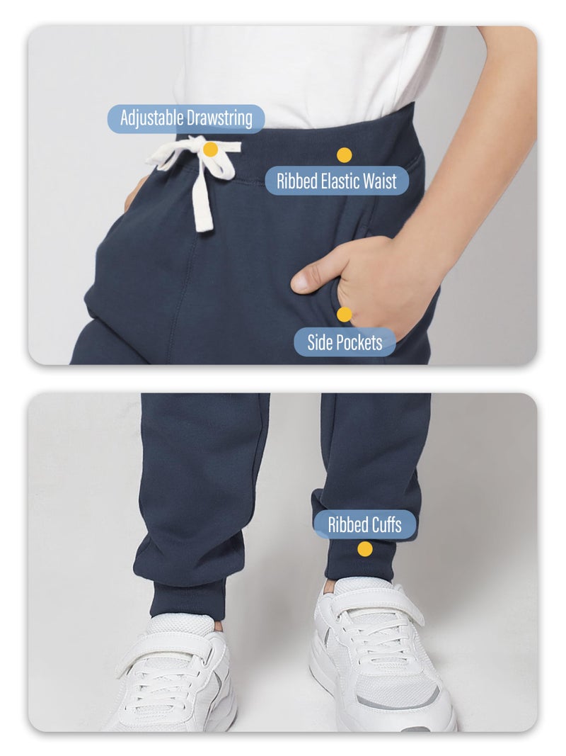 Resinta 3/4 Pack Toddler and Boys Fleece Lined Sweatpants Cotton Kids Jogger Pants with Pockets Drawstring - Image 5
