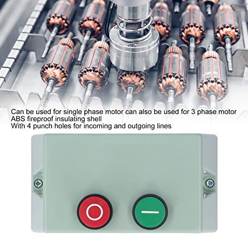 Focket Magnetic Electric Motor Starter, 2.2KW Single Phase 220/230V 4KW 220/230v 7-10A IP55 Waterproof Electric Motor Switch Heavy Duty Motor Starter Overload - Image 2