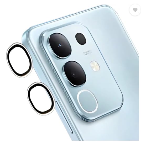 ZARALA Camera Lens Frame Glass Compatible with vivo Y31 Pro 5G Tempered Glass Aluminum Alloy Frame Individual Camera Lens Protector Cover Silver - Image 1