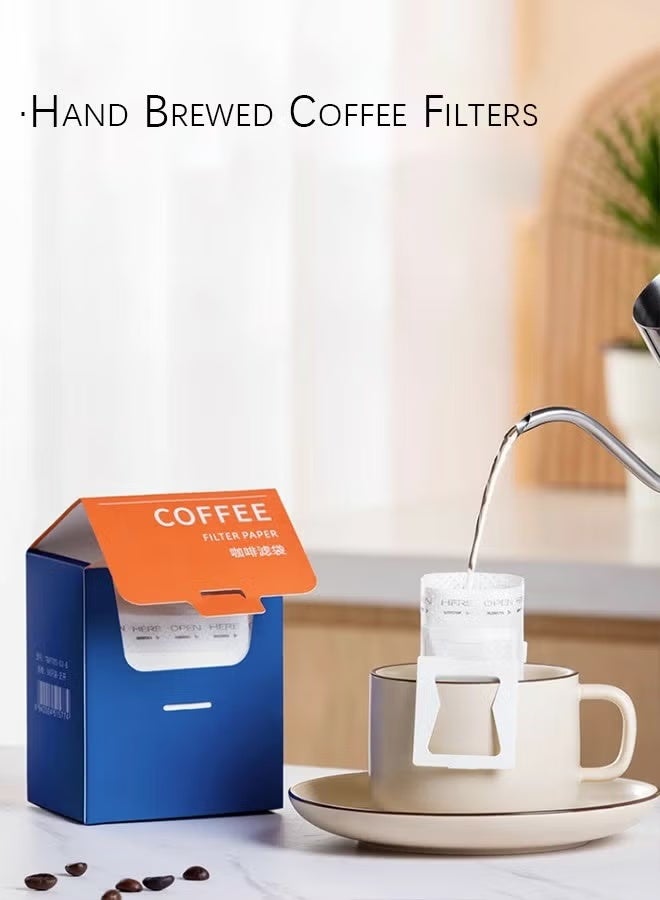 YANCI 50-Piece Portable Coffee Filter Bag with Hanging Ear Design Disposable Drip Coffee Filter Paper Bag、Japanese Drip Coffee Filter Paper Bag White 7.5 x 9cm - Image 3
