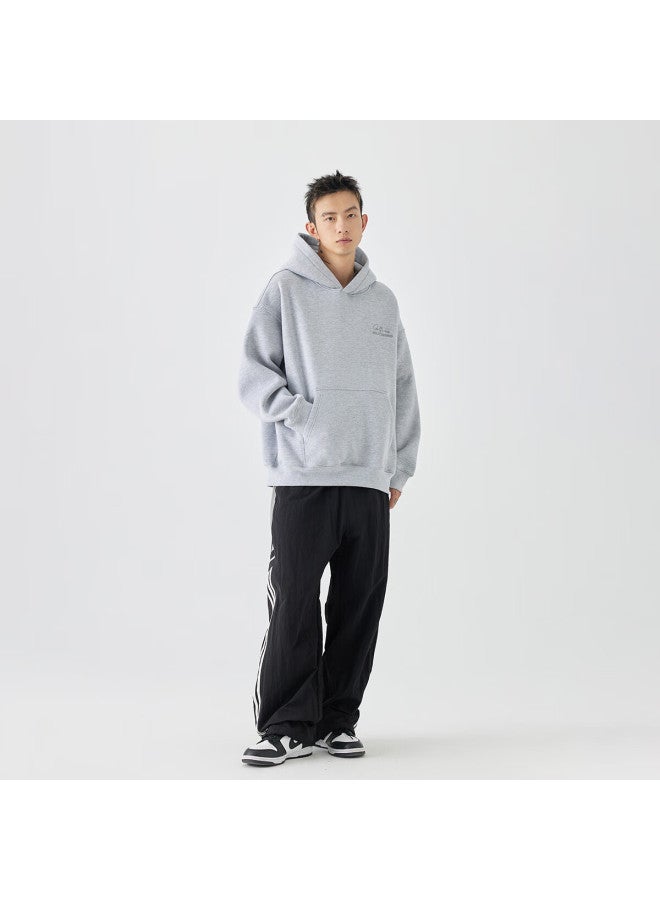 GOLFCROSS هودي تطريز حرفي بسيط للجنسين ربيع خريف سويت شيرت بغطاء رأس رمادي Xxxl - Image 5