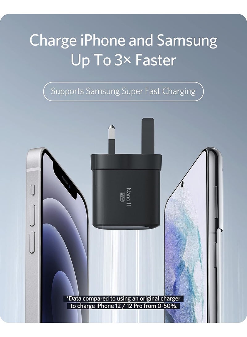 Anker Nano II 65W GaN II PPS Fast USB C Charger Adapter, Compact Charger for MacBook Pro/Air, Galaxy S24/S23, iPhone 17/16 /15/14 Series, iPad Pro, Huawei, Xiaomi, Redmi, Vivo, Oppo and More - Image 5