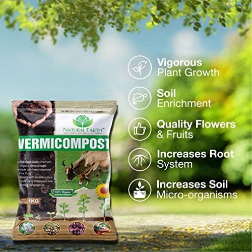 NATURAL EARTH® 1 KG - TRUSTED Organic Vermicompost For Plants | Treated with Panchagavya-Based Bacteria Culture | Plant Growth Booster | Organic Compost For Home Plants - Image 3