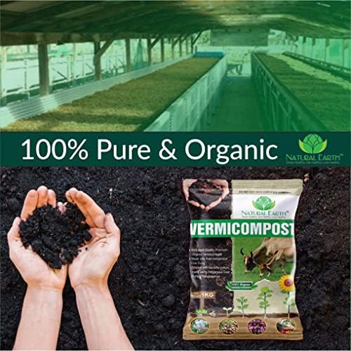 NATURAL EARTH® 1 KG - TRUSTED Organic Vermicompost For Plants | Treated with Panchagavya-Based Bacteria Culture | Plant Growth Booster | Organic Compost For Home Plants - Image 5