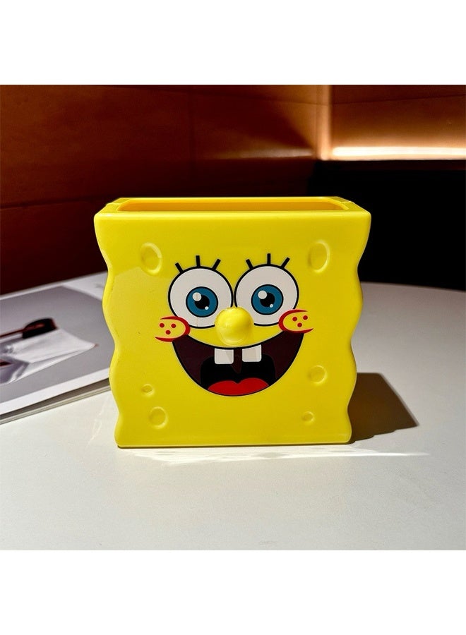 سبونج بوب سكوير بانتس حامل فرشاة المكياج، حامل فرشاة الأسنان، حامل أقلام الرصاص، حامل أقلام للمكتب، لطيف لحفلات أعياد الميلاد العائلية، هدية للديكور المنزلي - Image 4
