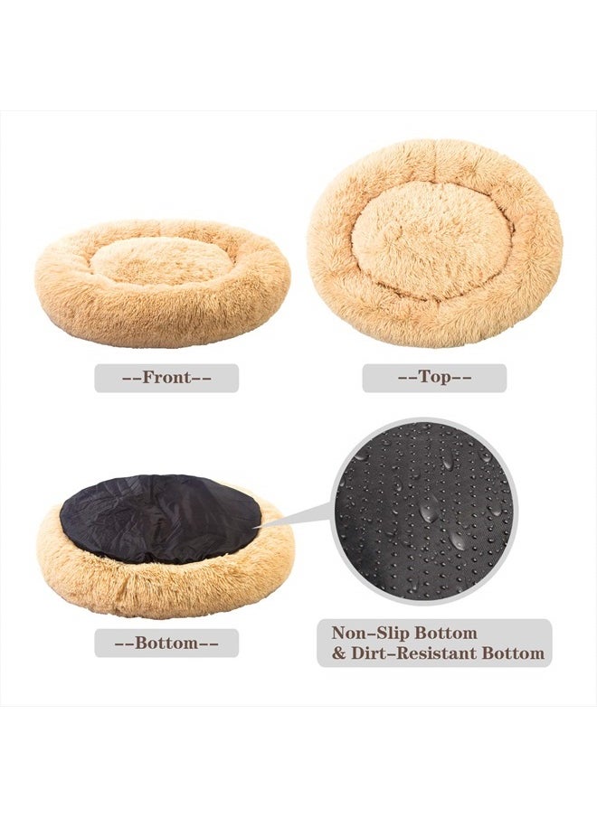 MFox - Calming Dog Bed (L/XL/XXL/XXXL) for Medium and Large Dogs Comfortable Pet Bed Faux Fur Donut Cuddler Up to 25/35/55/100lbs - Image 1