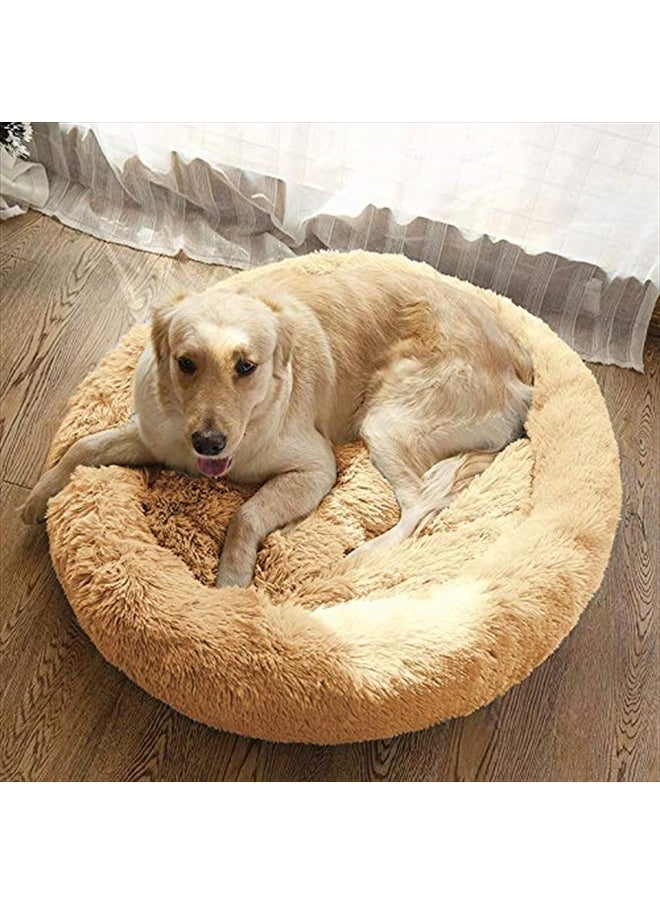 MFox - Calming Dog Bed (L/XL/XXL/XXXL) for Medium and Large Dogs Comfortable Pet Bed Faux Fur Donut Cuddler Up to 25/35/55/100lbs - Image 1