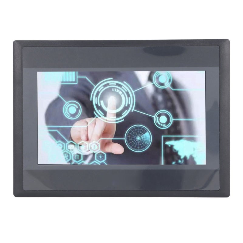 شاشة HMI تعمل باللمس مقاس 7 بوصة بدقة 800×480 بكسل، معالج ARM9 متوافق مع PLC من نوع FX3U - لوحة أمامية بمعيار الحماية IP65 للتشغيل الآلي الصناعي - Image 2