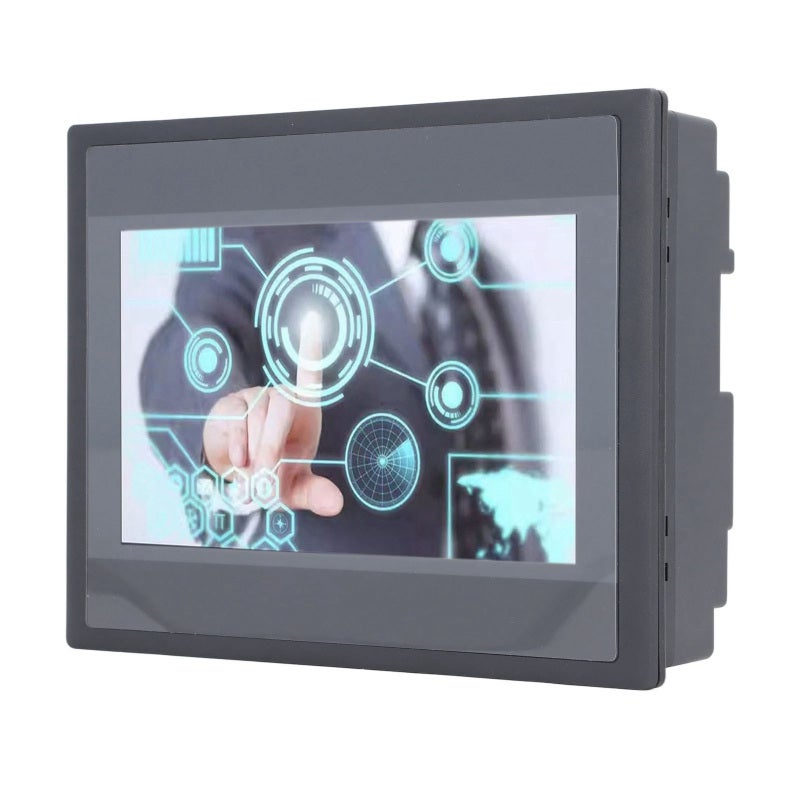 شاشة HMI تعمل باللمس مقاس 7 بوصة بدقة 800×480 بكسل، معالج ARM9 متوافق مع PLC من نوع FX3U - لوحة أمامية بمعيار الحماية IP65 للتشغيل الآلي الصناعي - Image 3