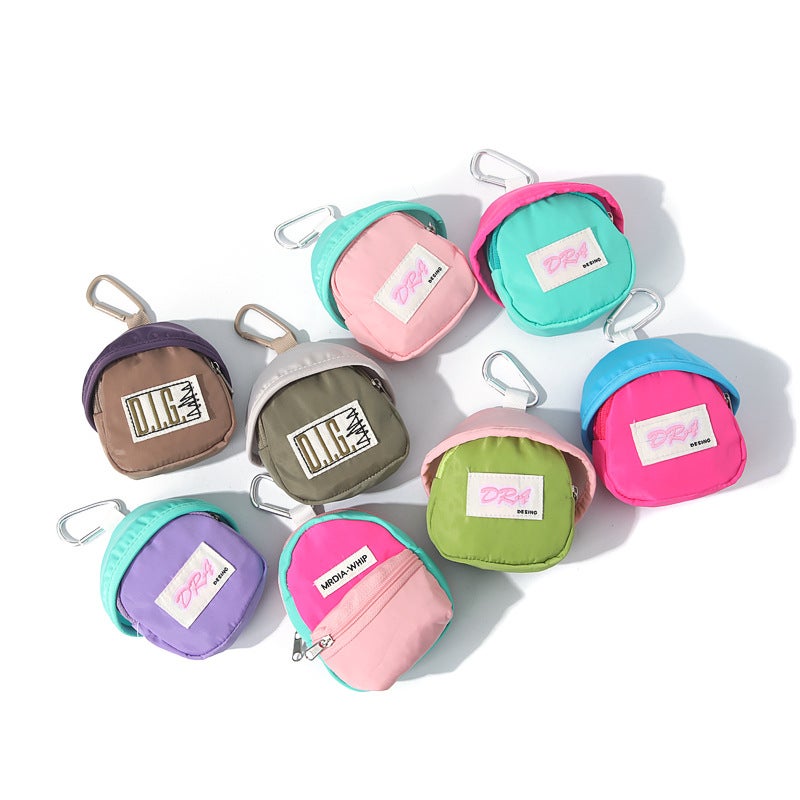 Boys And Girls Cute Macarons School Bag Coin Purse Earphone Bag Red Envelope Certificate Bag Hanging Buckle School Bag Pendant - Image 2