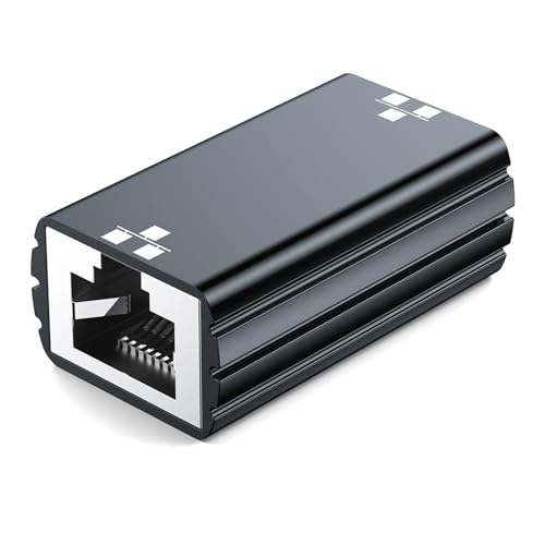 Mepsies Ethernet Coupler 1Gbps, Ethernet Cable Extender, Gigabit RJ45 Coupler Connector for Extending Network Cables up to 328 FT, Compatible with Cat5 Cat5e Cat6 Cat6A Cat7 Cat8 Cables, Black - Image 1