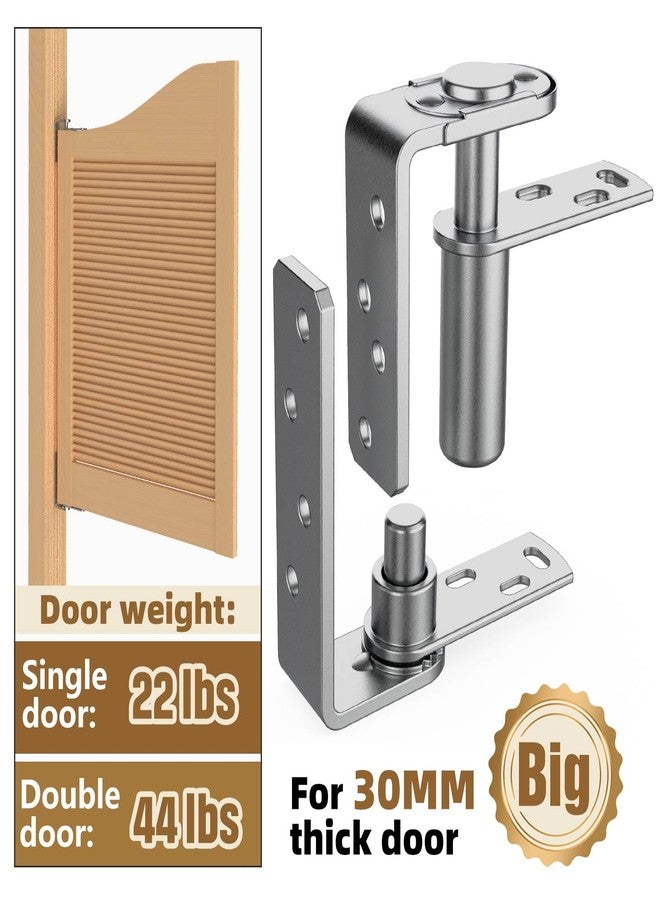 Dolenor Heavy Duty Cafe Door Hinges,304 Stainless Steel Thick Hinges, Self Closing,for Saloon Door.Louvre Doors.Swinging Doors (Big, Single Door(1Pack)) - Image 4