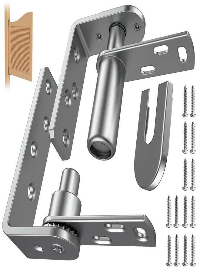Dolenor Heavy Duty Cafe Door Hinges,304 Stainless Steel Thick Hinges, Self Closing,for Saloon Door.Louvre Doors.Swinging Doors (Big, Single Door(1Pack)) - Image 1